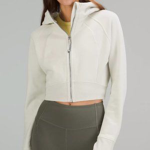 lululemon athletica Scuba Full-Zip Cropped Hoodie in Bone • size xl/xxl